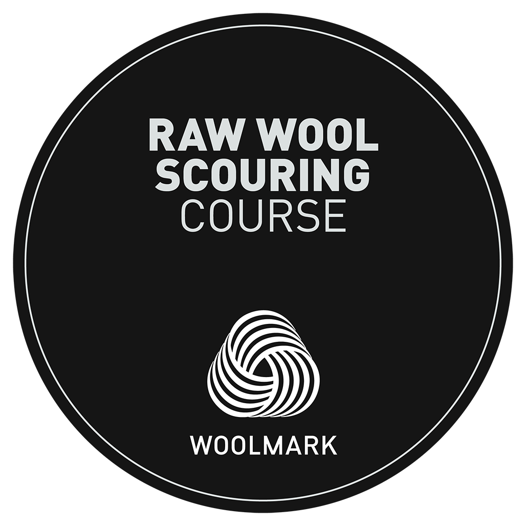 badge Raw Wool Scouring Woolmark Learning Centre